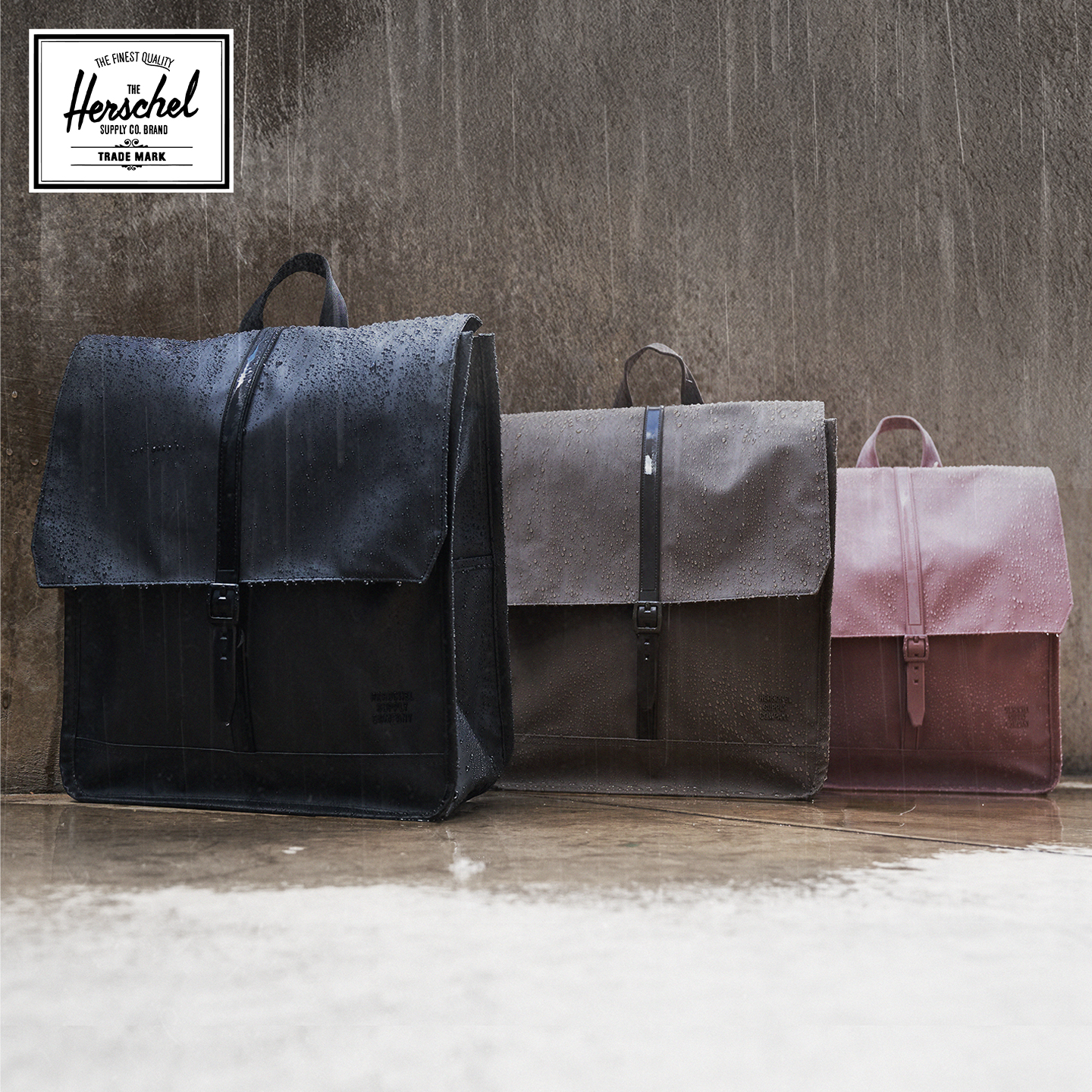 Herschel 25新品新升级防雨CITY学院风男女双肩包书包18升通勤包