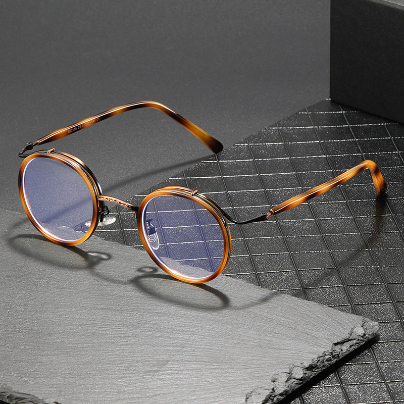 胡歌同款眼镜超轻复古民国风个性可配近视眼镜框小圆形牛角玳瑁男,ZIPPO/瑞士军刀/眼镜,定制成品光学镜,淘宝优惠券,粉丝福利购,淘宝优惠卷