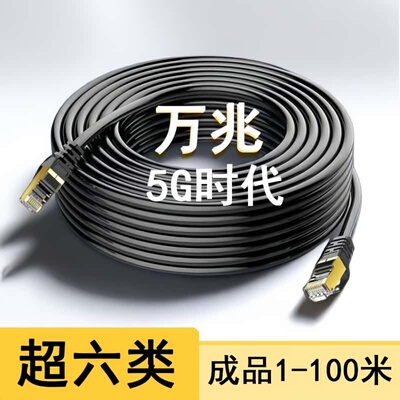 超六类千兆网线家用5米电脑路由器摄像头监控成品10米网络线20米