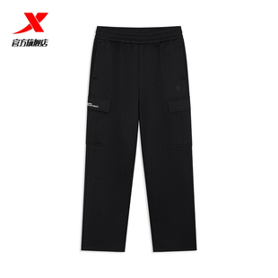 运动长裤 特步加绒卫裤 针织直筒阔腿裤 2025冬季 男975429630262 男裤