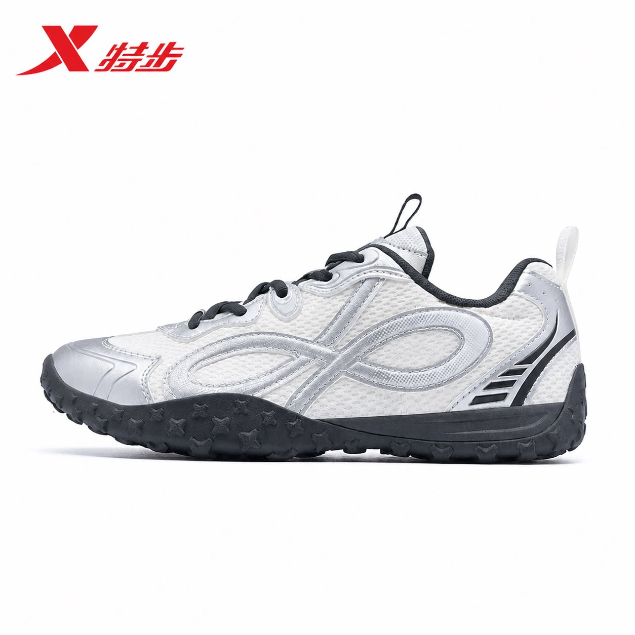 特步复古休闲鞋女鞋2026夏秋新款网面透气防滑运动鞋974318320015