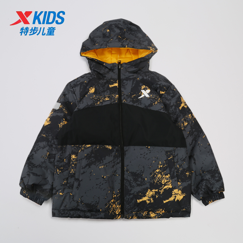 特步儿童羽绒服男童2024冬季新款中大童加厚保暖外套676425194069