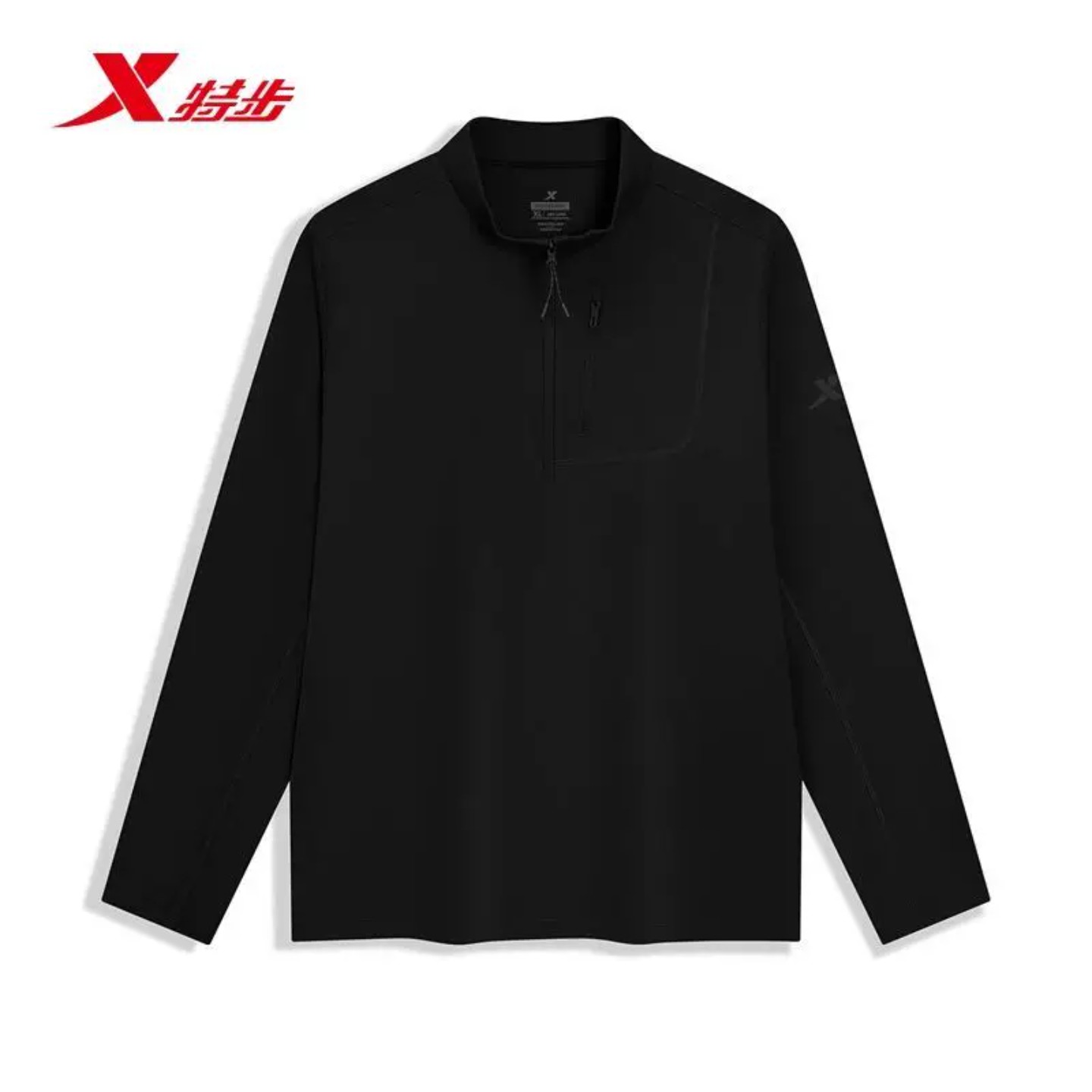 特步长袖T恤衬衫男2026秋新款速干运动服休闲套头衫974329030293