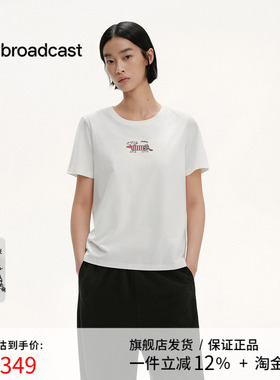 播商场同款Lisa Larson联名休闲宽松短袖T恤女25夏新款BDS2YD2503