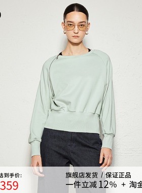 播商场同款黑标系列圆领卫衣女24春秋休闲宽松上衣BDR3VD2108