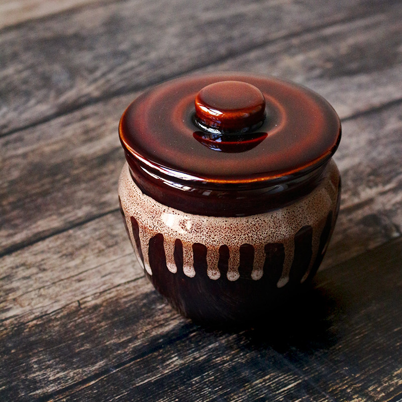 日本进口美浓烧陶瓷罐梅干储存罐 一夜渍腌菜咸菜坛子调料罐复古,厨房/烹饪用具,调味瓶罐/调料研磨器,淘宝优惠券,粉丝福利购,淘宝优惠卷