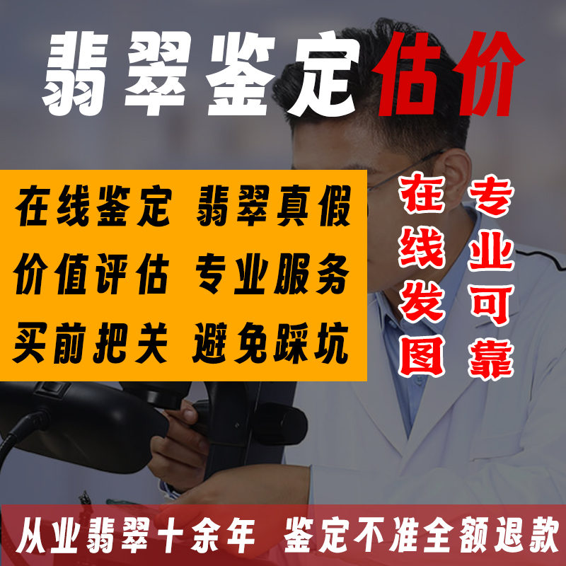 翡翠真假鉴定价值评估珠宝翡翠原石玉手镯代检测送国检定机构证书