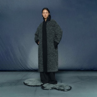 月泠泠YUELINGLING 「幽夐」长款宽松毛呢外套