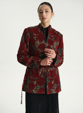 月泠泠清仓特价老钱风轻奢国风新中式小立领西装外套男女 原2280