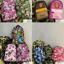 现货 BAPE BABY MILO 迷彩动物园 双肩包 背包 可爱卡通休闲 小号