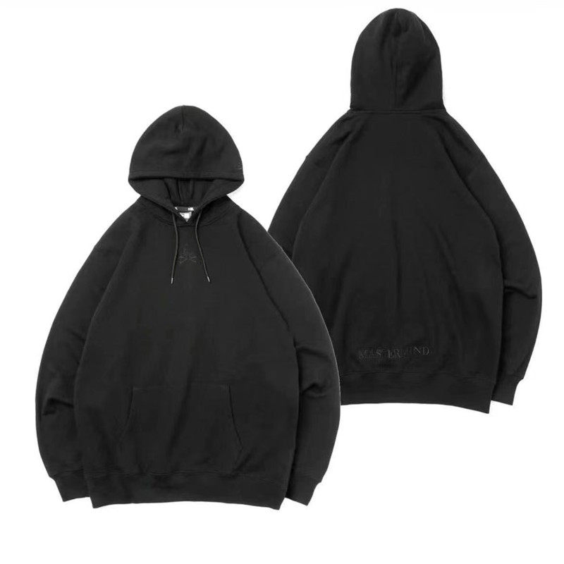 现货 MASTERMIND JAPAN X new era MMJ 黑色刺绣骷髅logo帽衫卫衣
