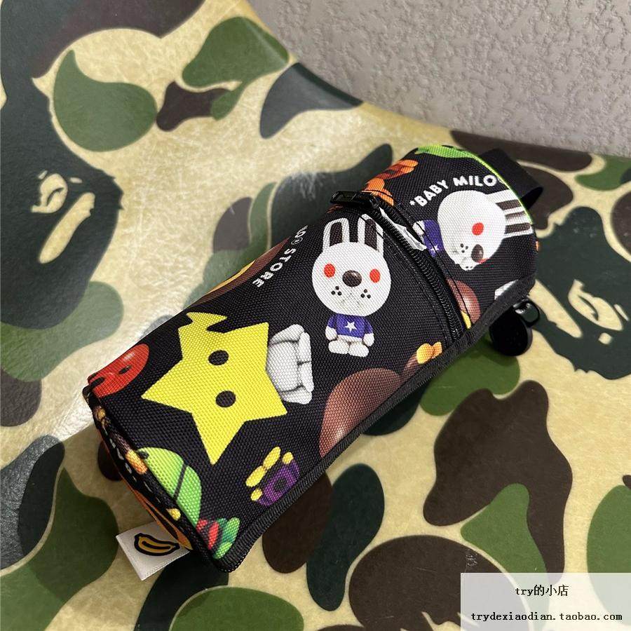 现货 BAPE BABY MILO 3D立体动物猴子图案 拉链笔袋 文具用品