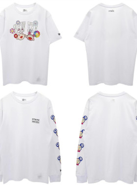 现货 Takashi Murakami x new era 村上隆太阳花 DOB 短袖长袖T恤