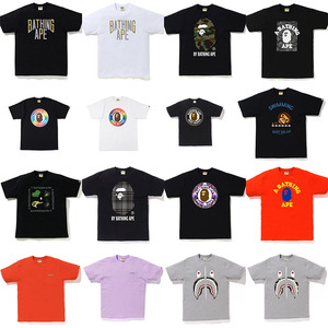 现货 折扣 BAPE TEE 猿人头字母小猴子迷彩 短袖T恤 集合潮牌休闲