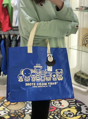 现货 BAPE BABY MILO TOTE BAG 小猴子动物园蓝色 托特手提单肩包