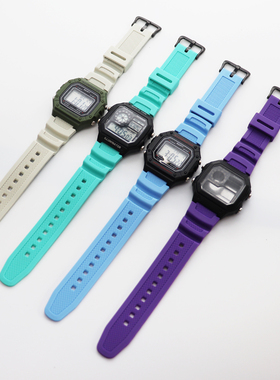 F108 AE-1200 SGW300/400 MRW-200 w218h男女树脂硅胶手表带18mm