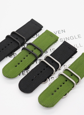 适配星期五T2 S2 M2/M3 P2B/p1大表盘男尼龙帆布手表带配件28mm黑