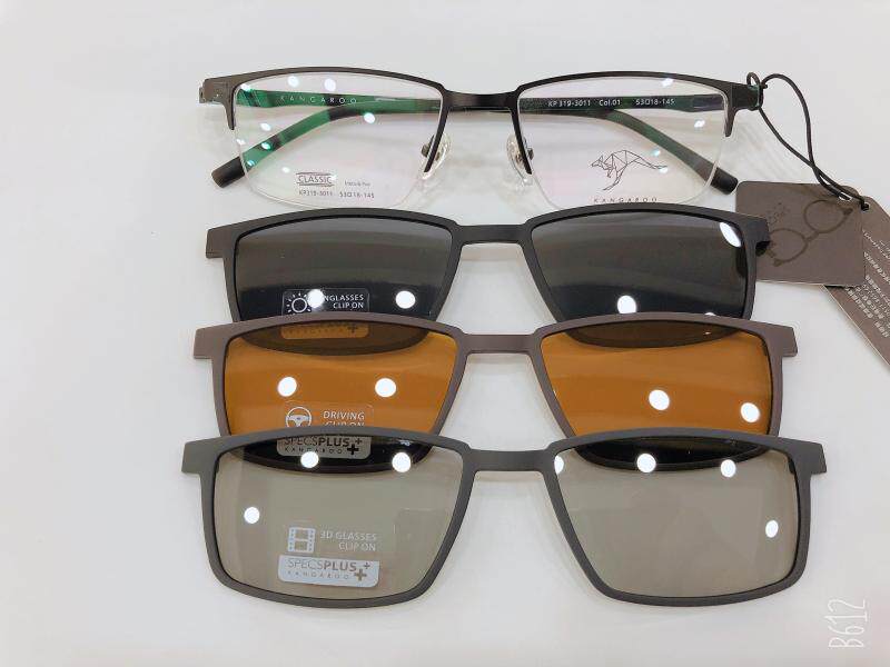 袋鼠变脸眼镜架 袋鼠眼镜架 带3D偏光夜视夹片 KP319-3011 3011