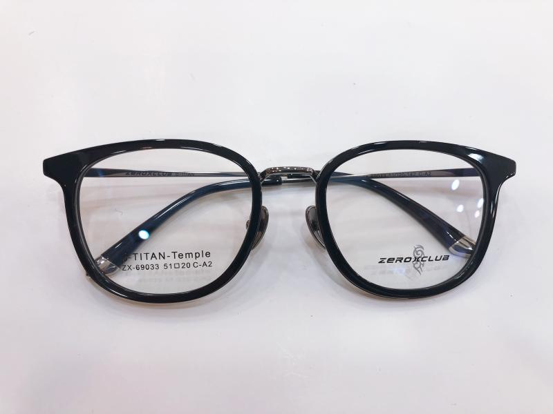 皇家乐园眼镜架 ZEROXCLUB/板材钛简约商务男款眼镜框 ZX-69033