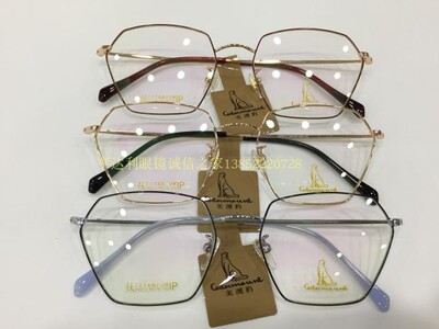 美洲豹纯钛时尚复古眼镜架