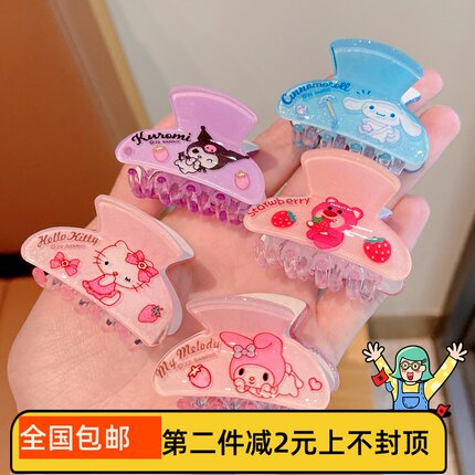 女童鲨鱼夹可爱2023新款儿童秋冬后脑勺抓夹女孩发卡盘发宝宝头饰