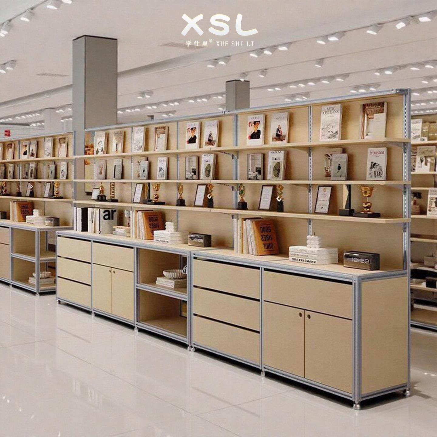 抽屉展示柜落地置物架靠墙