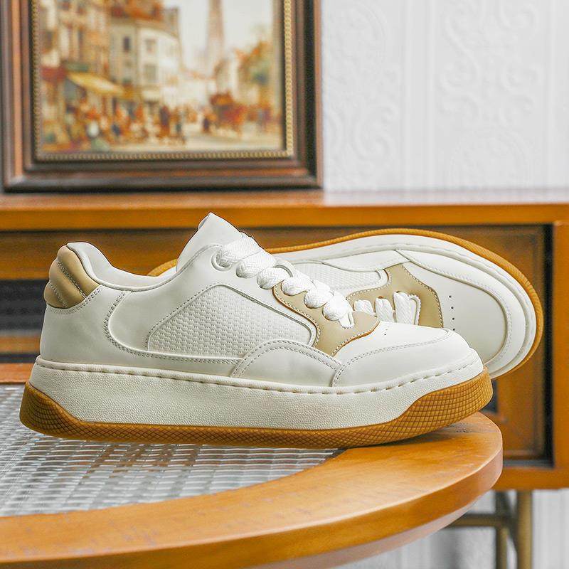 德赛2023早秋新款透气慢跑小白鞋时尚百搭潮流休闲鞋男士男鞋