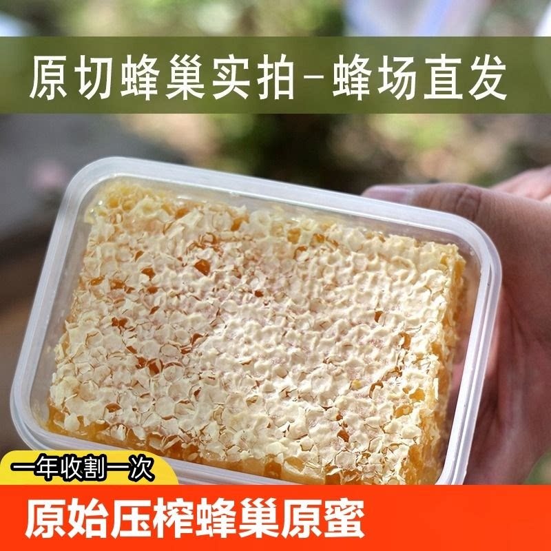 【盒装蜂巢】野生蜂巢蜜嚼着吃纯正天然蜂巢原生态蜂窝土蜂蜜块
