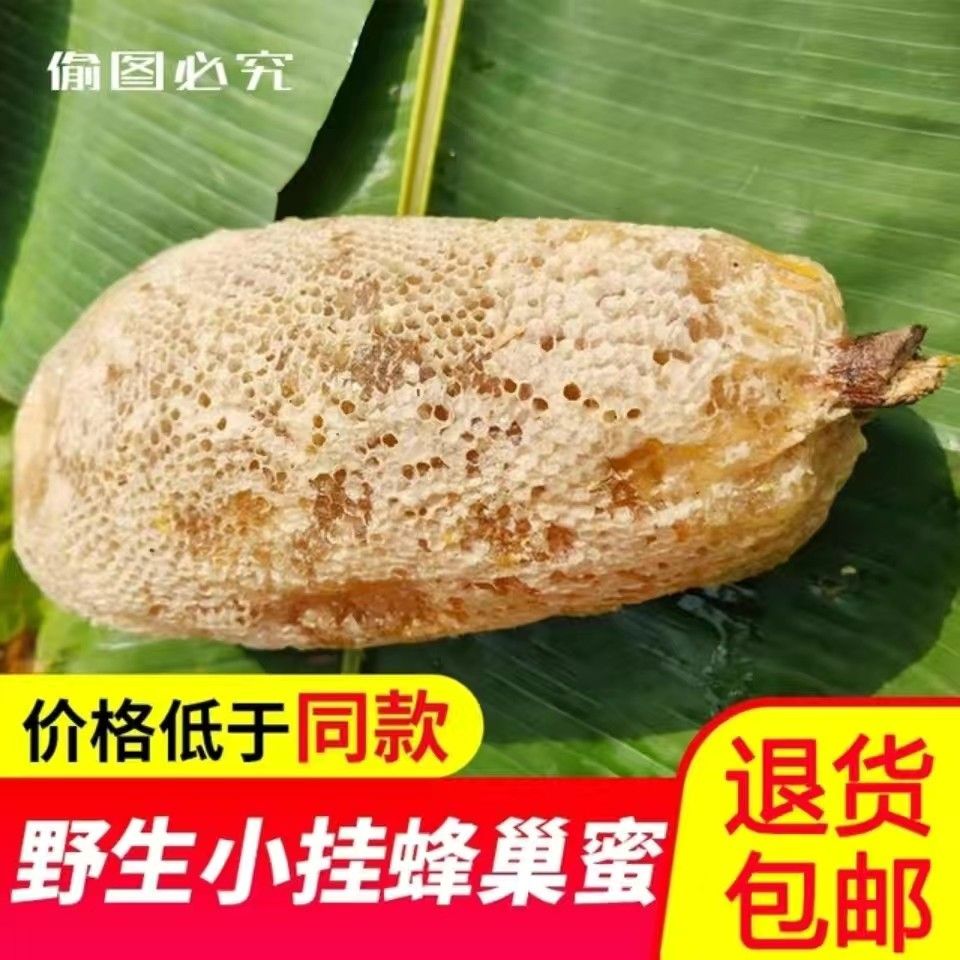 云南山货小挂野生蜂巢蜜带树枝嚼着吃原生态纯正天然500g蜜蜂