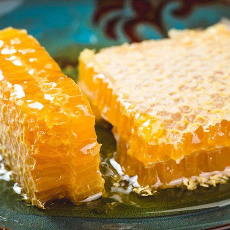 蜂巢蜜盒装500g野生农家自产百花土蜂蜜嚼着吃纯蜂窝圆木桶蜜