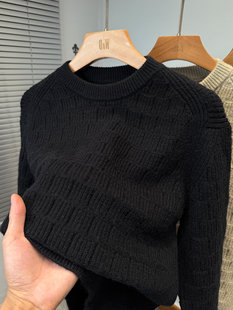 百搭修身 轻奢时尚 毛衣韩版 男加厚冬季 线衣服外套 休闲圆领针织衫