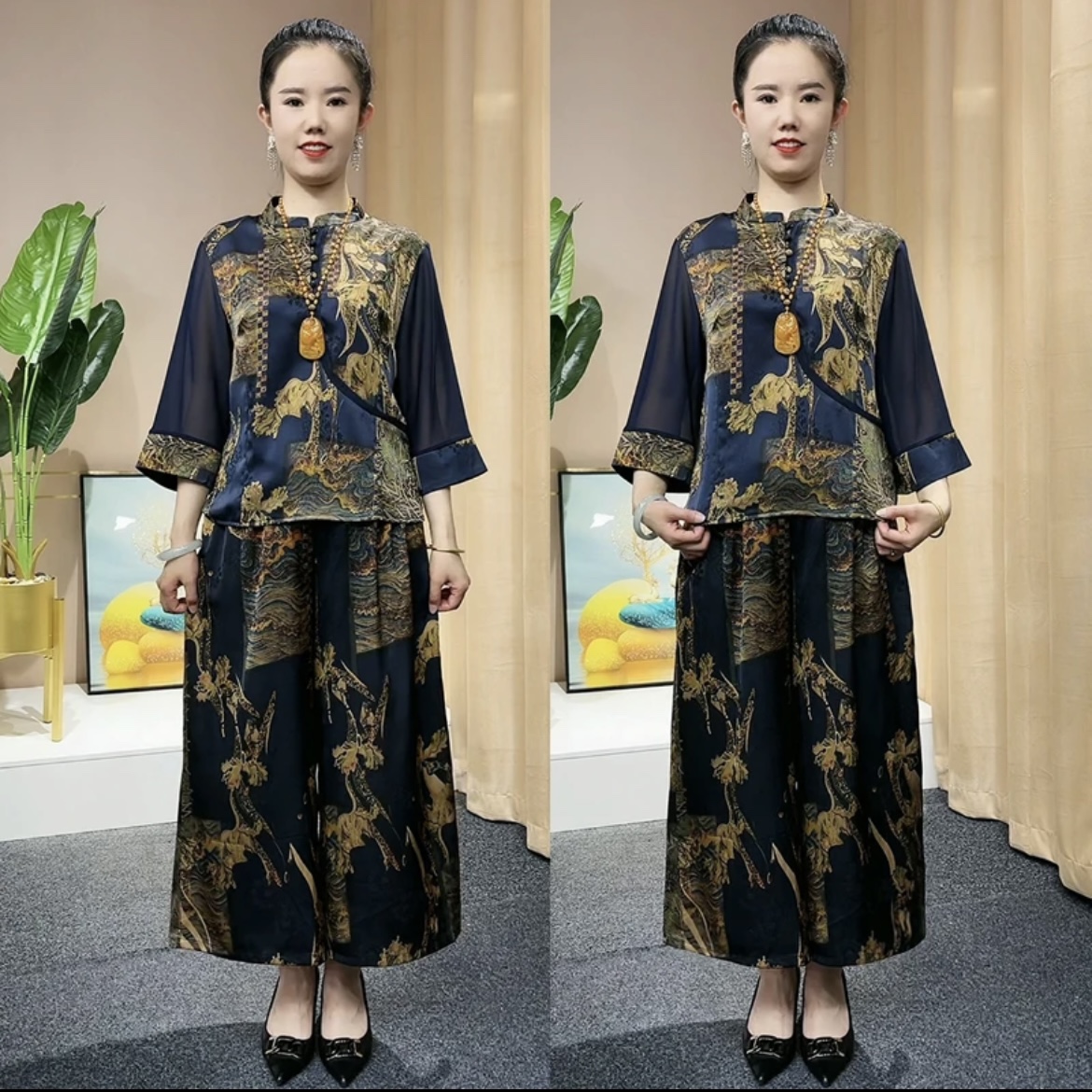 两件套两件套真丝春夏款