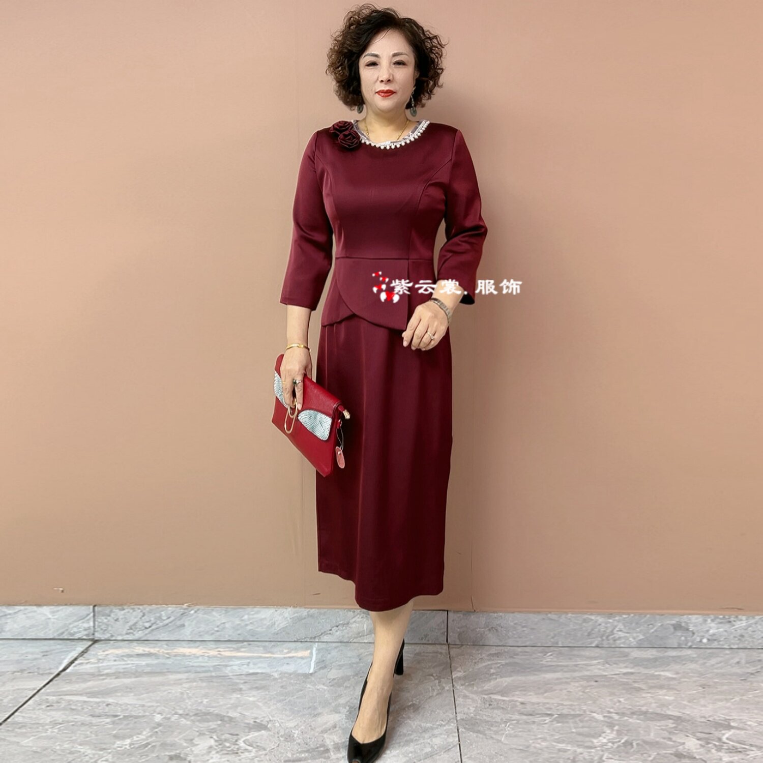 高端喜婆婆婚宴装旗袍年轻结婚妈妈婚礼礼服高定平时可穿连衣裙女
