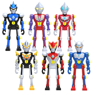 奥特英雄拼装组装罗布罗索布鲁捷德赛罗迪迦奥特曼发光积木玩具