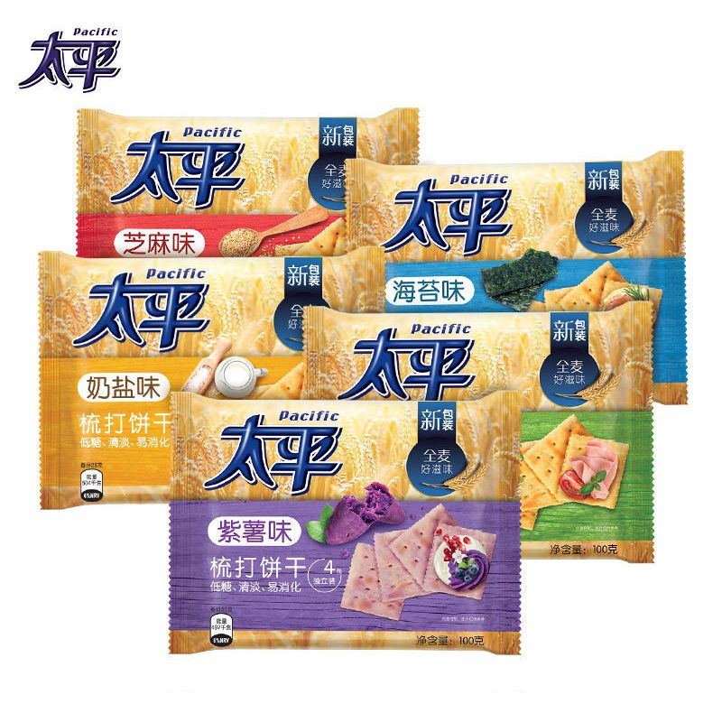 太平梳打饼干整箱100克袋