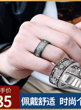 齿轮转动戒指潮流不掉色简奢设计轻奢佩戴舒适小众个性百搭时尚