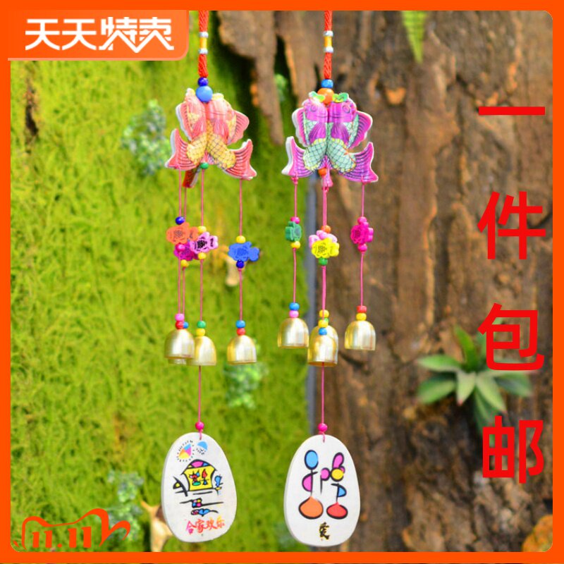 包邮东巴文挂饰皮制鱼许愿牌