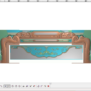 金钱如意大床靠头桃子脑精雕图洋花高屏沙发灰度图浮雕图顶冠葡萄