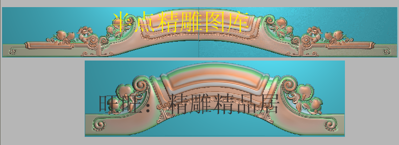 宝鼎靠头高清精雕图浮雕电脑雕刻图仙桃瑞兽椅脑精品桃子沙发床头