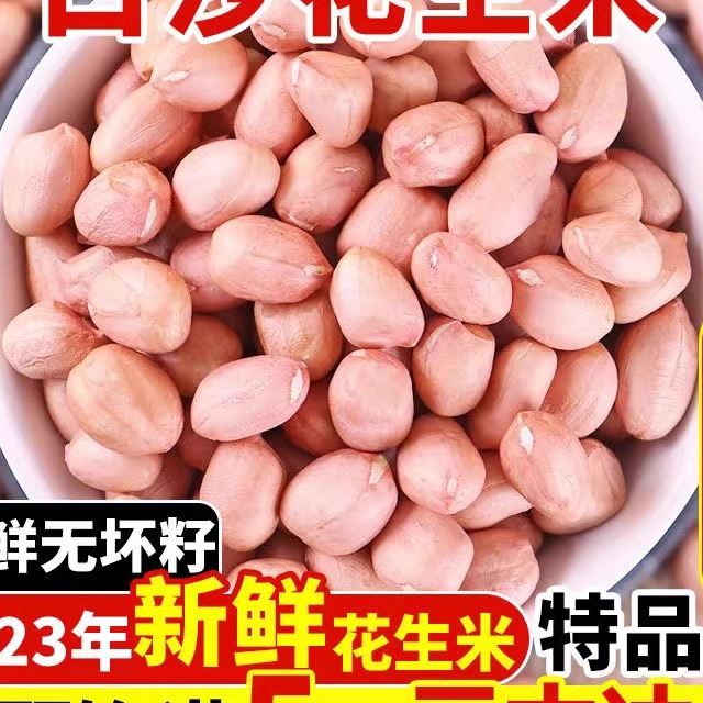 ￥花生米新货花生豆花生仁农家去壳白沙花生下酒菜商用5斤