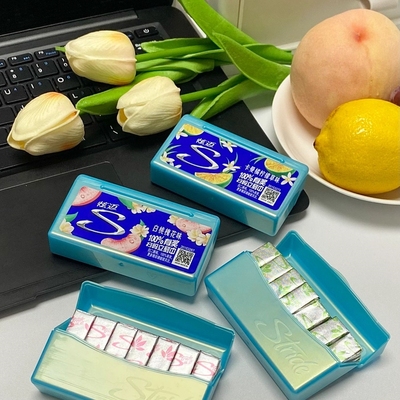 炫迈白桃槐花味口香糖泡口气清新