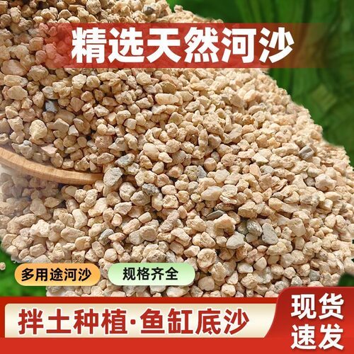 沙子纯天然批发50斤细沙粗河砂工地河沙多肉种植养花装修建筑底沙