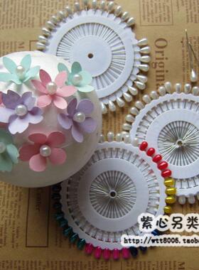 手工DIY制作工具白色定位针中国结配件 彩色珠针大头针