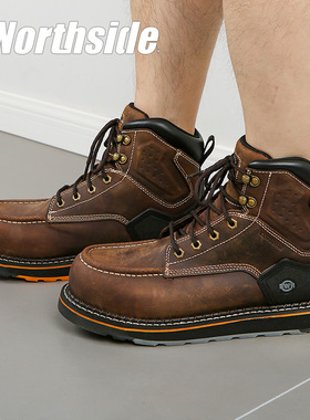NORTHSIDE固特异高帮马丁靴防水登山鞋防滑徒步鞋防砸头层牛皮