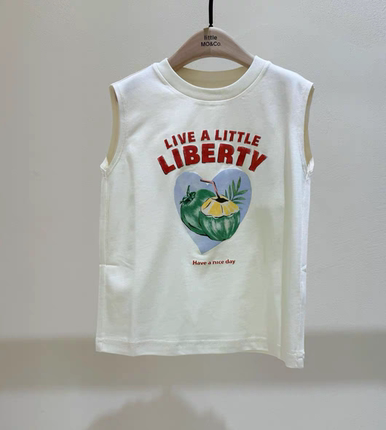 littlemoco专柜正品26年夏款男女童无袖上衣外穿背心KBF2VET016