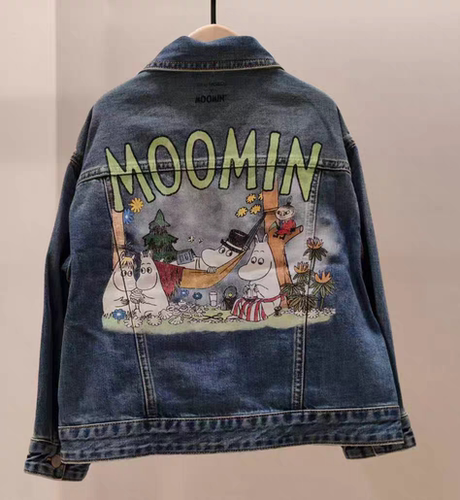 littlemoco专柜正品26年秋款男女童牛仔印花衬衣 KBF3JKT048
