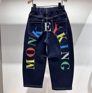 little moco专柜正品26年春款男童字母休闲牛仔长裤KBF1JEN011