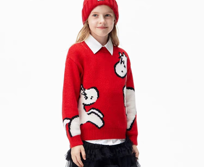 littlemoco专柜正品26年春款男女童小马提花毛织上衣KBF1SWT018