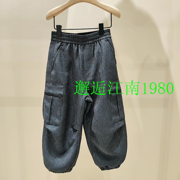 little moco专柜正品25年冬款男女童宽松休闲羽绒长裤KBE4PAT036