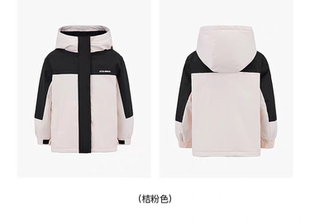 little moco 25冬装新款男女童三防工装户外羽绒服外套KBE4EINT09